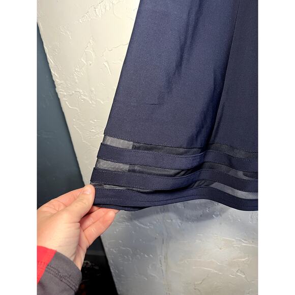 NWT Jessica Howard jersey navy mesh trim dress womens 8 corpcore career preppy - Picture 4 of 10
